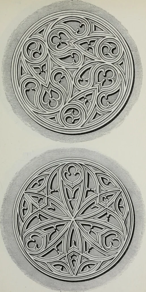 An illustration from The power of form applied to geometric tracery : one hundred designs and their foundations resulting from one diagram, 1851, leaf 74