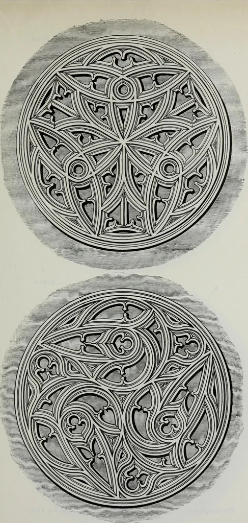An illustration from The power of form applied to geometric tracery : one hundred designs and their foundations resulting from one diagram, 1851, leaf 76
