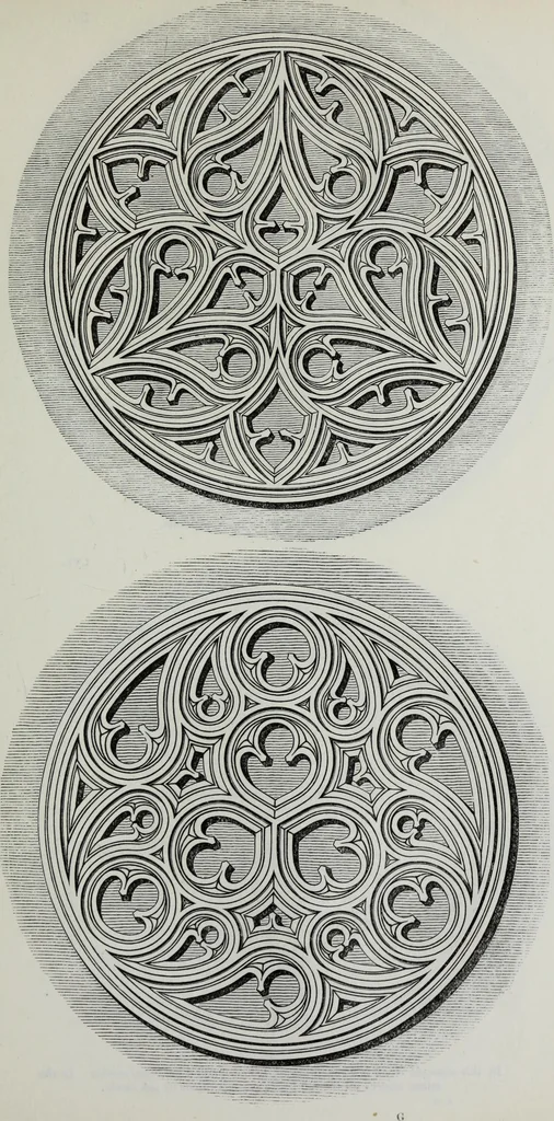 An illustration from The power of form applied to geometric tracery : one hundred designs and their foundations resulting from one diagram, 1851, leaf 84