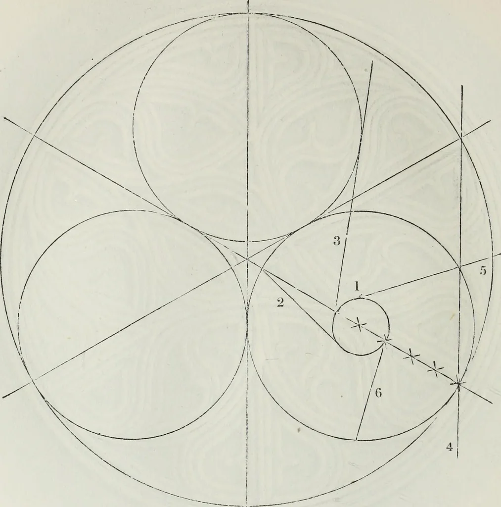 An illustration from The power of form applied to geometric tracery : one hundred designs and their foundations resulting from one diagram, 1851, leaf 97