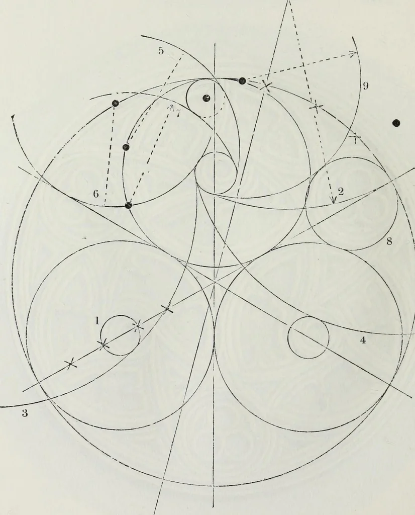 An illustration from The power of form applied to geometric tracery : one hundred designs and their foundations resulting from one diagram, 1851, leaf 97