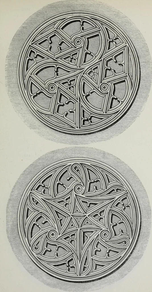 An illustration from The power of form applied to geometric tracery : one hundred designs and their foundations resulting from one diagram, 1851, leaf 98