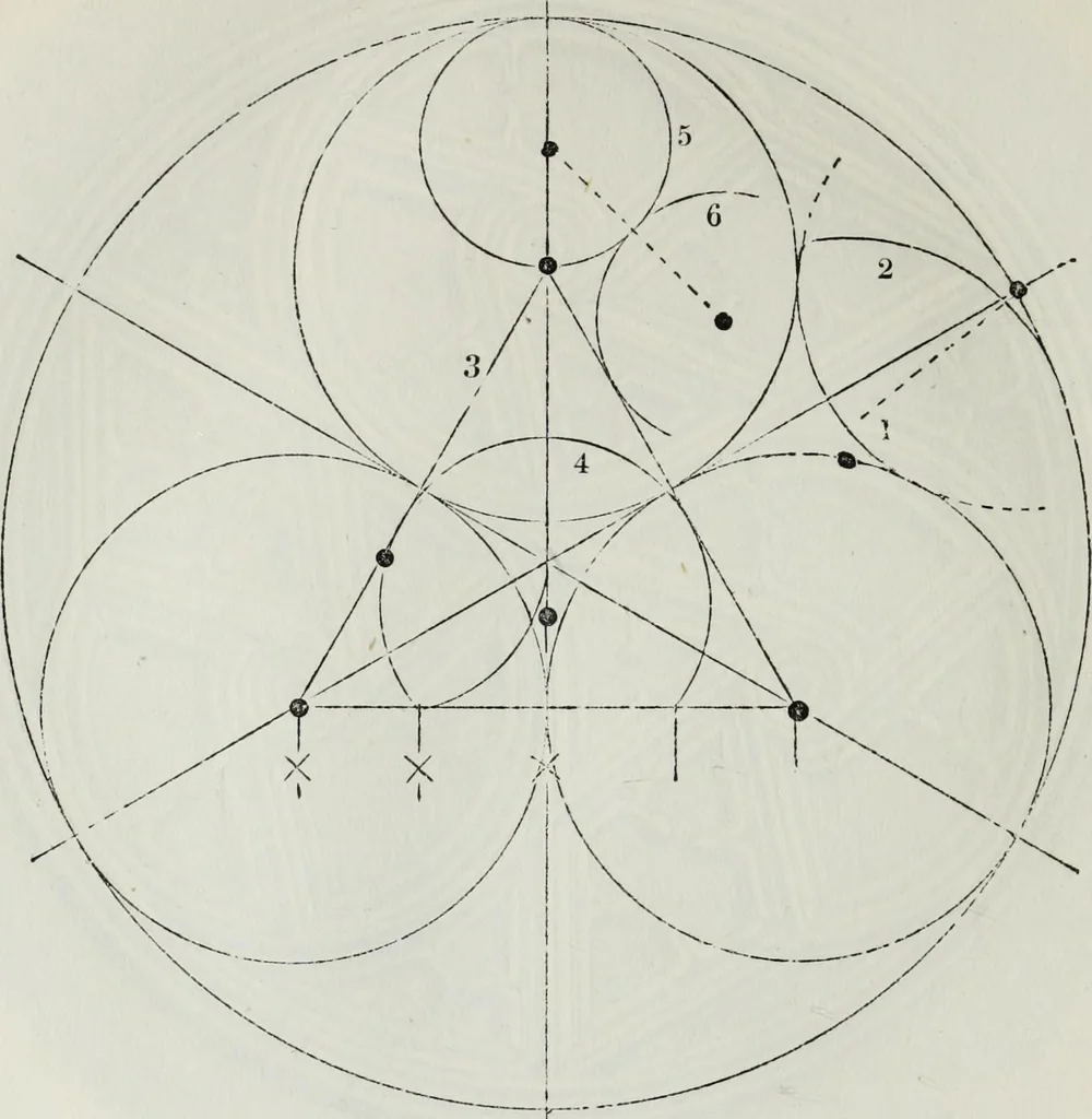 An illustration from The power of form applied to geometric tracery : one hundred designs and their foundations resulting from one diagram, 1851, leaf 99