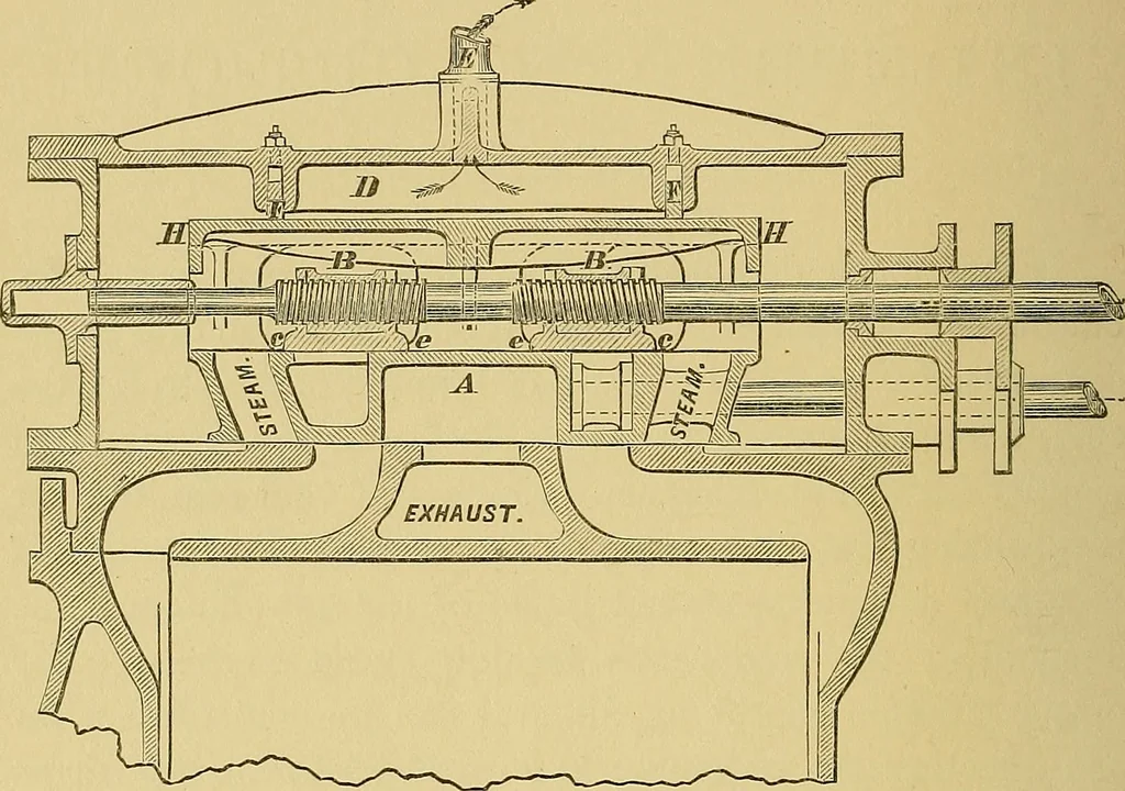 An illustration from The practical application of the slide valve and link motion to stationary, portable, locomotive, and marine engines : with new and simple methods for proportioning the parts, 1897, leaf 169
