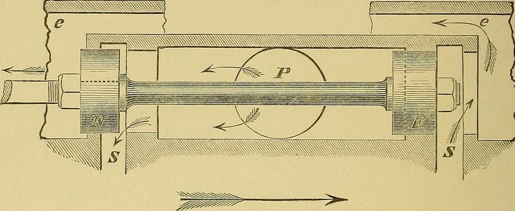 An illustration from The practical application of the slide valve and link motion to stationary, portable, locomotive, and marine engines : with new and simple methods for proportioning the parts, 1897, leaf 175
