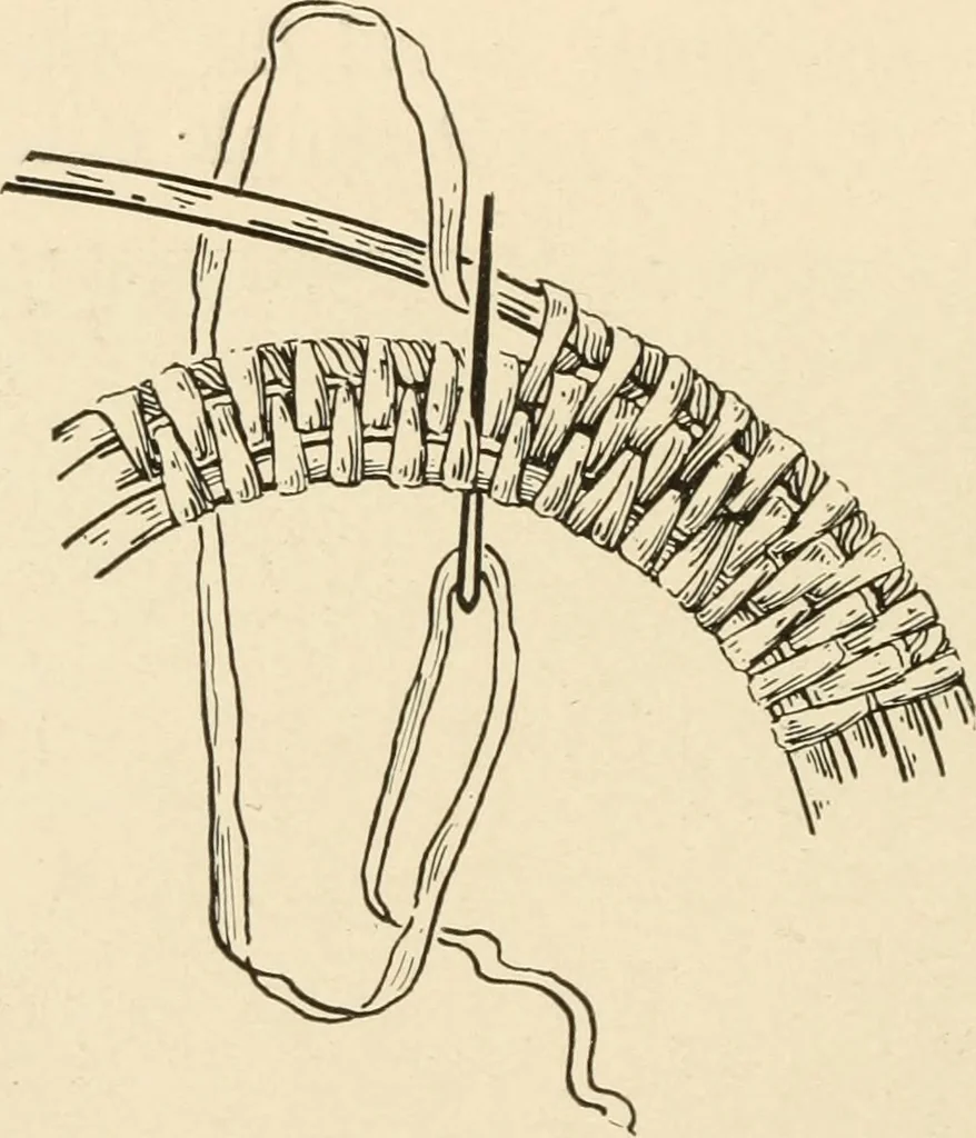An illustration from Practical and artistic basketry, 1904, leaf 105