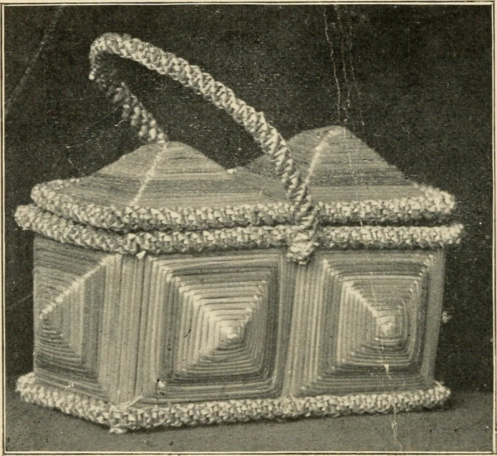 An illustration from Practical and artistic basketry, 1904, leaf 21