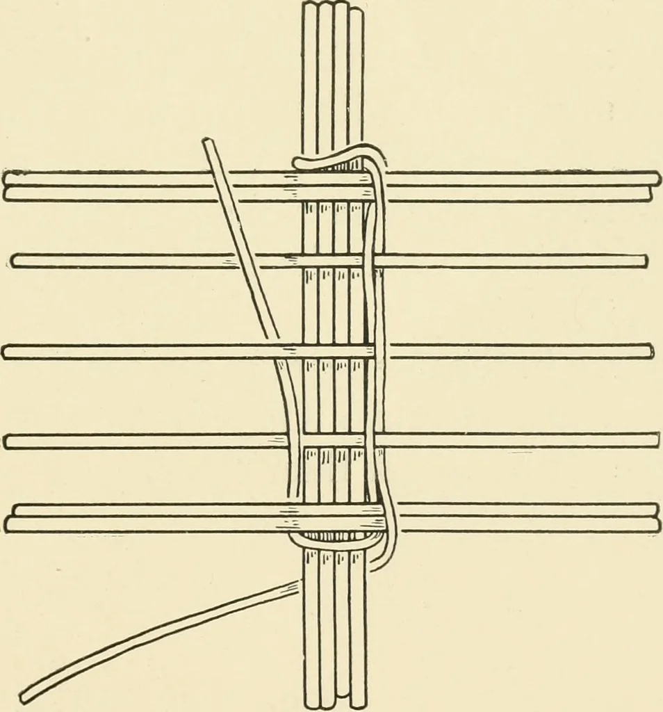 An illustration from Practical and artistic basketry, 1904, leaf 48
