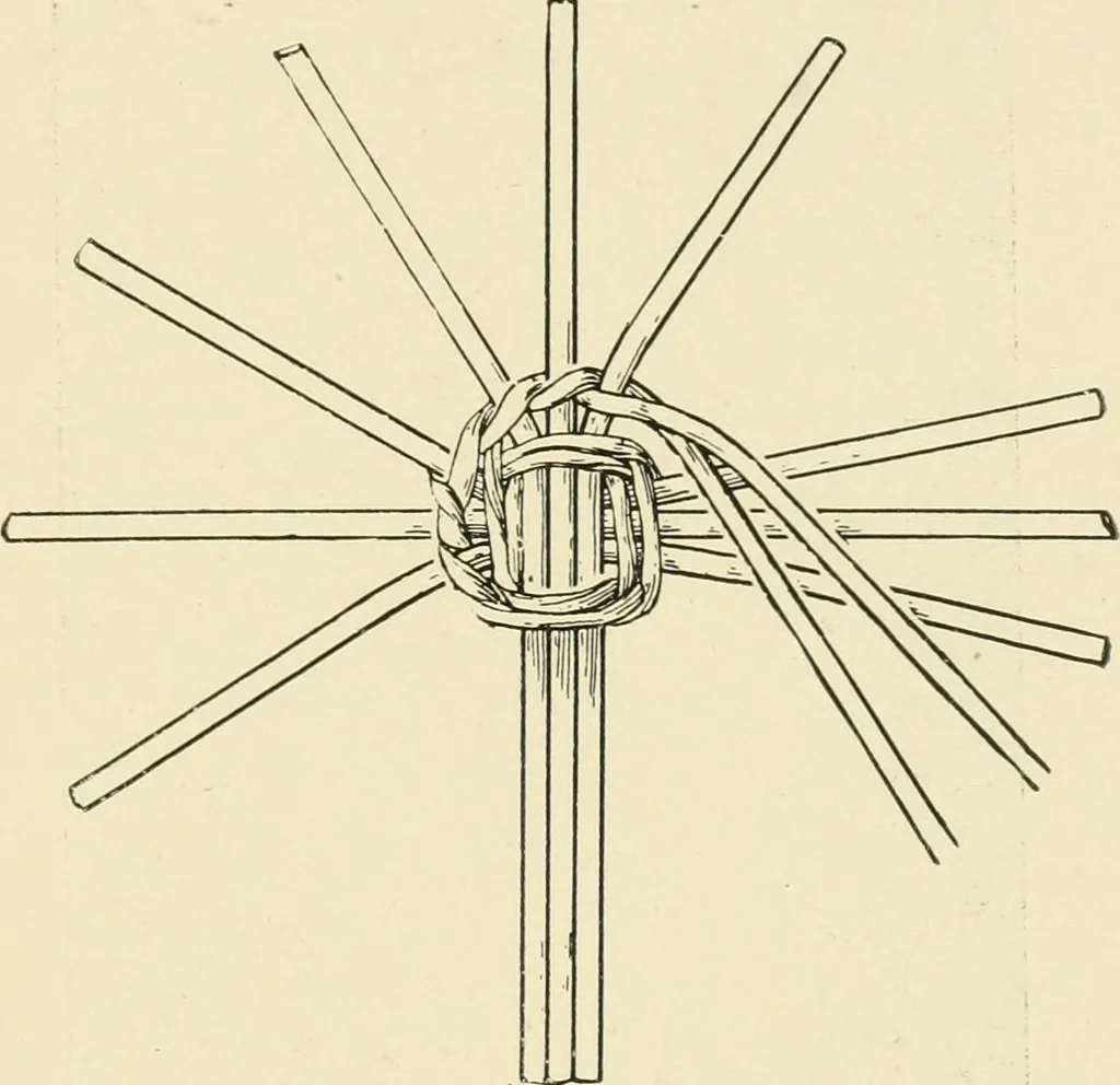 An illustration from Practical and artistic basketry, 1904, leaf 58