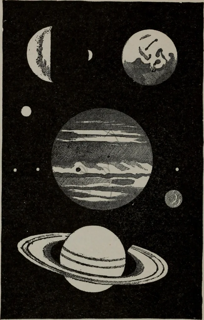 An illustration from Practical astrology : a simple method of casting horoscopes : and language of the stars easily comprehended, 1901, leaf 135