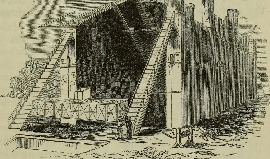 An illustration from The practical astronomer : comprising illustrations of light and colours, practical descriptions of all kinds of telescopes, the use of the equatorial-transit, circular, and other astronomical instruments, a particular account of the Earl of Rosse's large telescopes, and other topics connected with astronomy, 1845, leaf 584