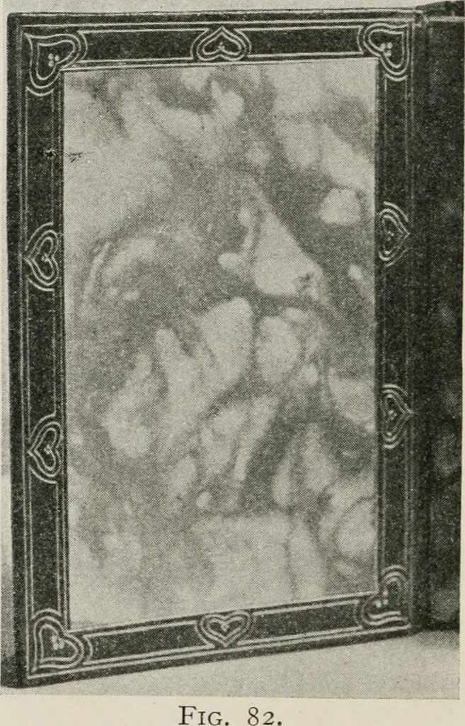 An illustration from Practical bookbinding : a text-book intended for those who take up the art of bookbinding, and designed to give sufficient help to enable handy persons to bind their books and periodicals, 1908, leaf 115