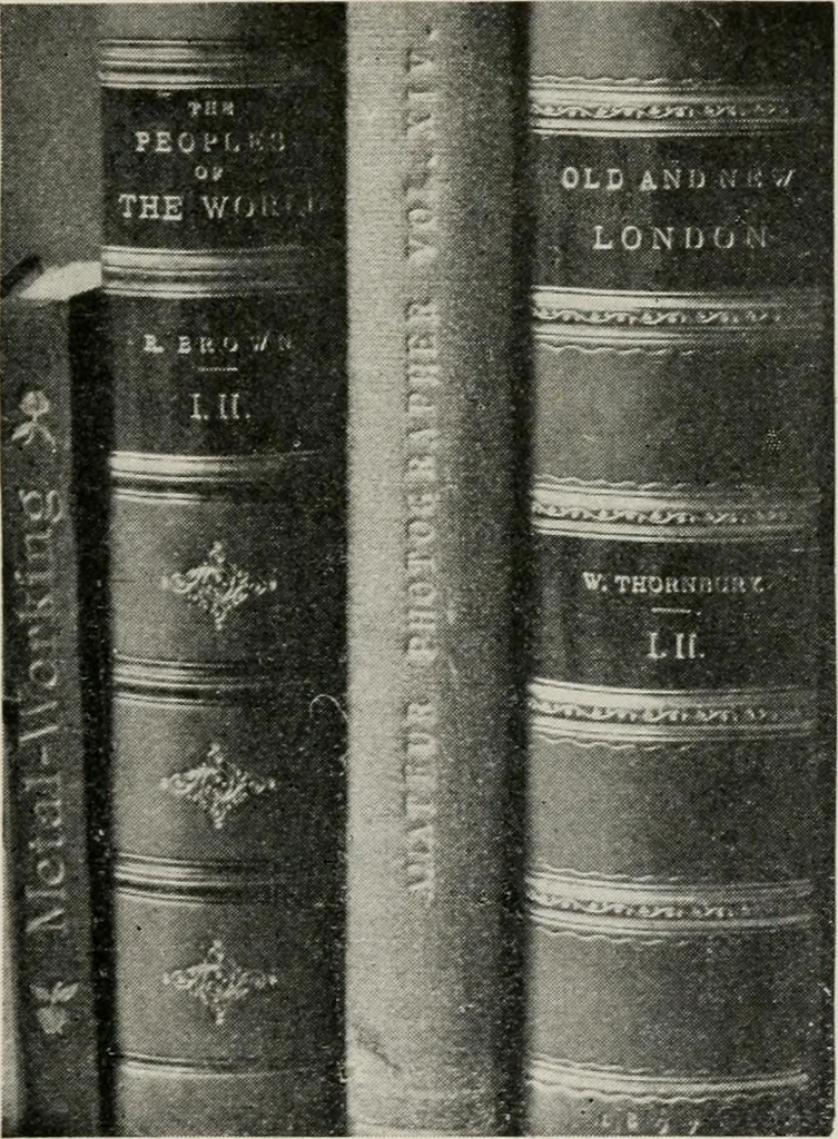An illustration from Practical bookbinding : a text-book intended for those who take up the art of bookbinding, and designed to give sufficient help to enable handy persons to bind their books and periodicals, 1908, leaf 122