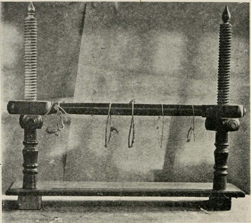 An illustration from Practical bookbinding : a text-book intended for those who take up the art of bookbinding, and designed to give sufficient help to enable handy persons to bind their books and periodicals, 1908, leaf 41