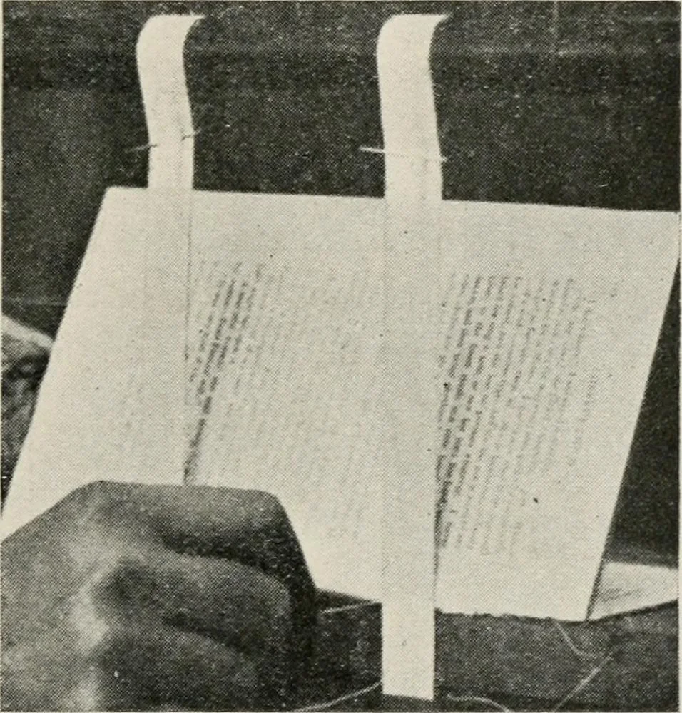 An illustration from Practical bookbinding : a text-book intended for those who take up the art of bookbinding, and designed to give sufficient help to enable handy persons to bind their books and periodicals, 1908, leaf 52