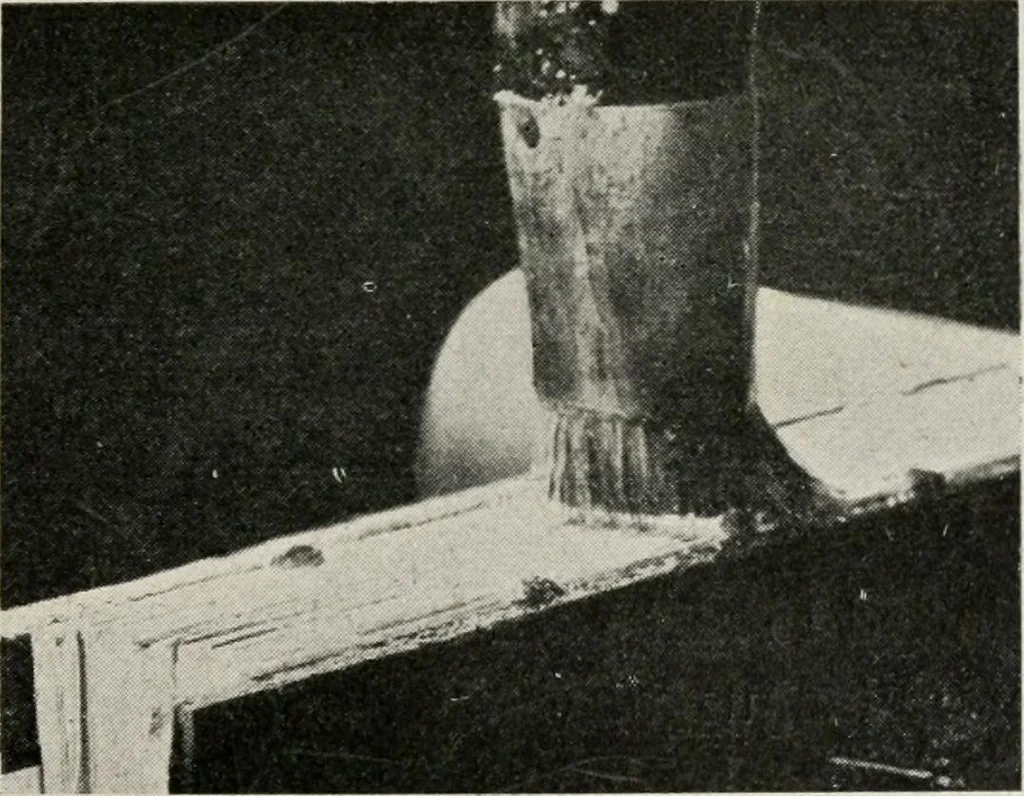 An illustration from Practical bookbinding : a text-book intended for those who take up the art of bookbinding, and designed to give sufficient help to enable handy persons to bind their books and periodicals, 1908, leaf 54