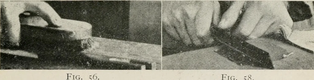An illustration from Practical bookbinding : a text-book intended for those who take up the art of bookbinding, and designed to give sufficient help to enable handy persons to bind their books and periodicals, 1908, leaf 80