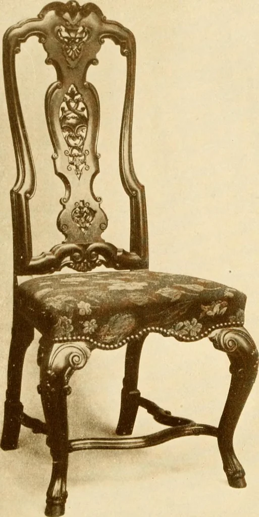 An illustration from The practical book of period furniture, treating of furniture of the English, American colonial and post-colonial and principal French periods, 1914, leaf 114