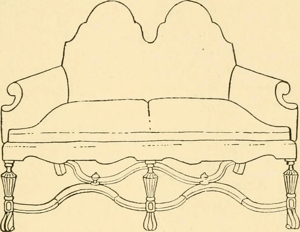 An illustration from The practical book of period furniture, treating of furniture of the English, American colonial and post-colonial and principal French periods, 1914, leaf 118