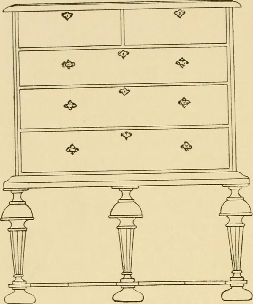 An illustration from The practical book of period furniture, treating of furniture of the English, American colonial and post-colonial and principal French periods, 1914, leaf 125