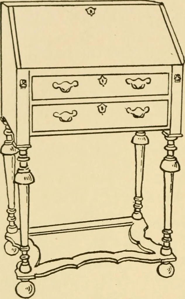 An illustration from The practical book of period furniture, treating of furniture of the English, American colonial and post-colonial and principal French periods, 1914, leaf 131