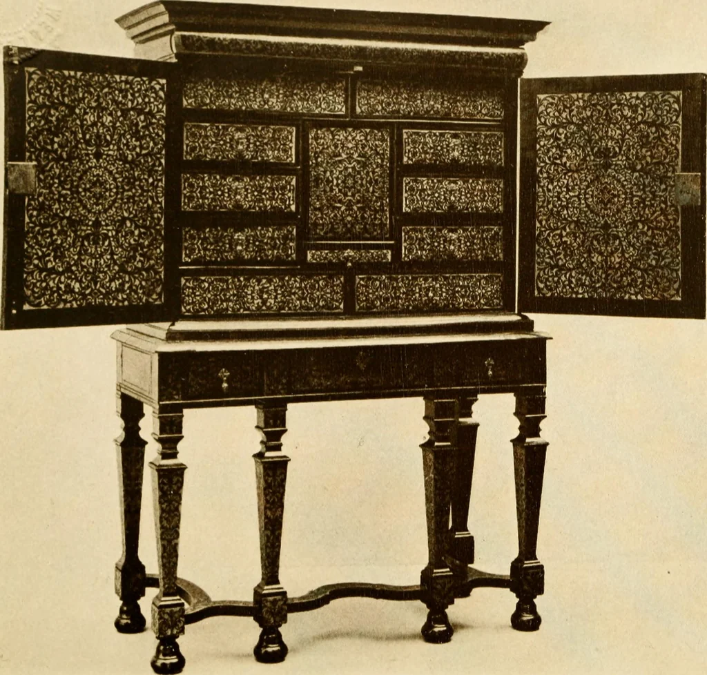 An illustration from The practical book of period furniture, treating of furniture of the English, American colonial and post-colonial and principal French periods, 1914, leaf 134
