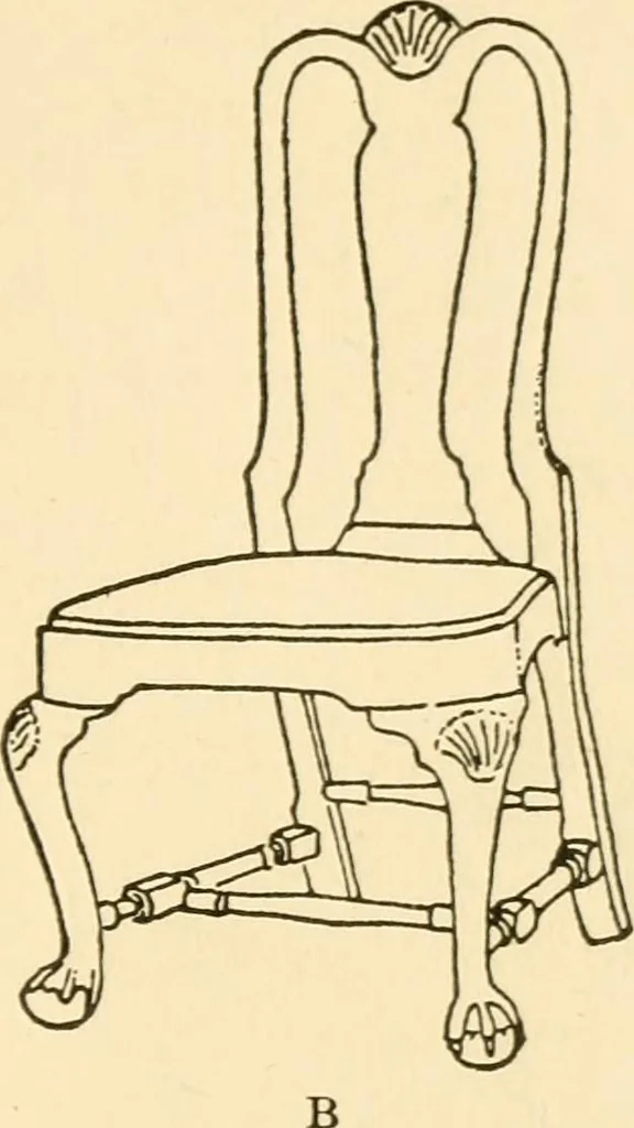 An illustration from The practical book of period furniture, treating of furniture of the English, American colonial and post-colonial and principal French periods, 1914, leaf 152
