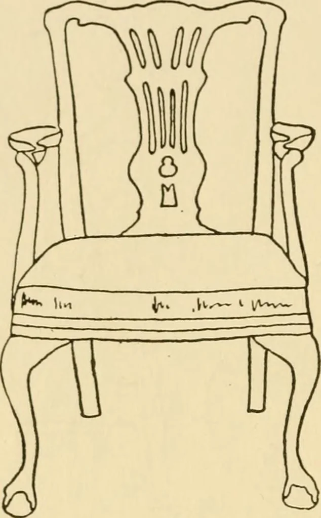 An illustration from The practical book of period furniture, treating of furniture of the English, American colonial and post-colonial and principal French periods, 1914, leaf 155