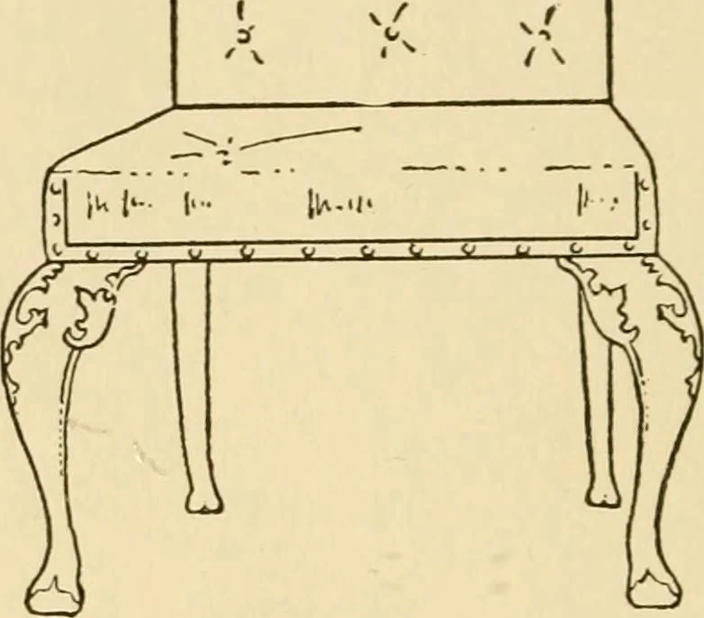 An illustration from The practical book of period furniture, treating of furniture of the English, American colonial and post-colonial and principal French periods, 1914, leaf 155