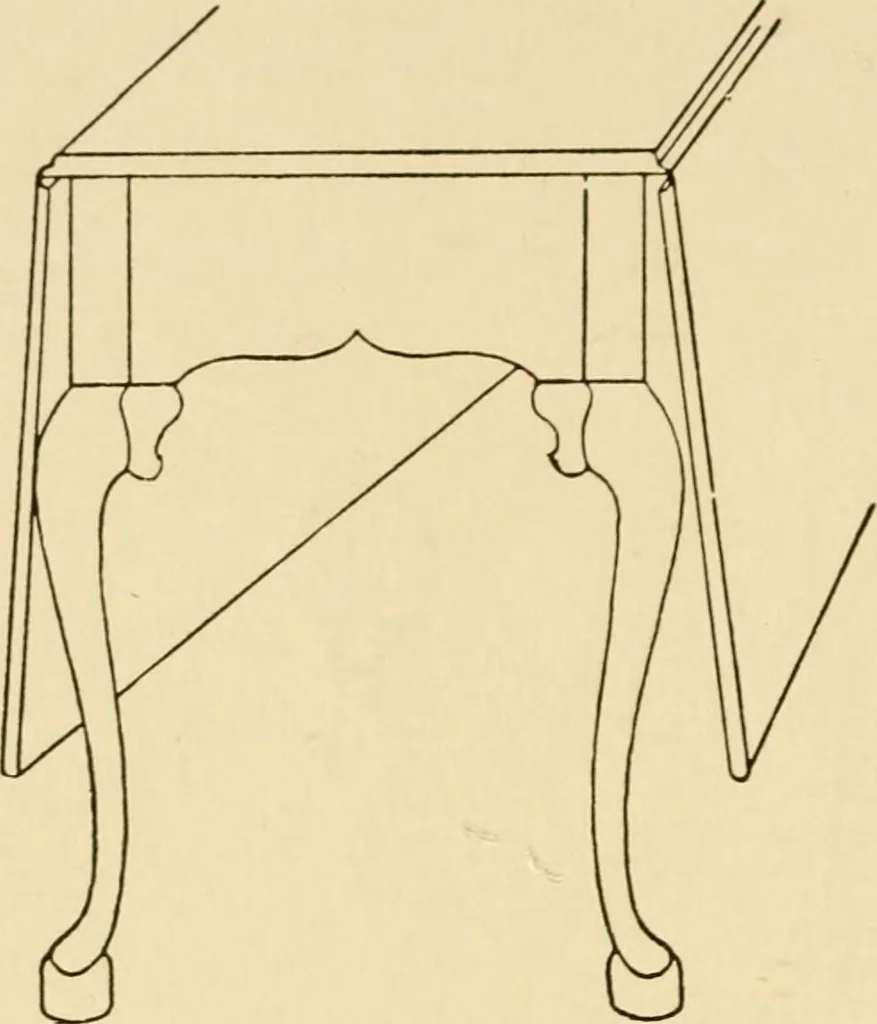 An illustration from The practical book of period furniture, treating of furniture of the English, American colonial and post-colonial and principal French periods, 1914, leaf 163