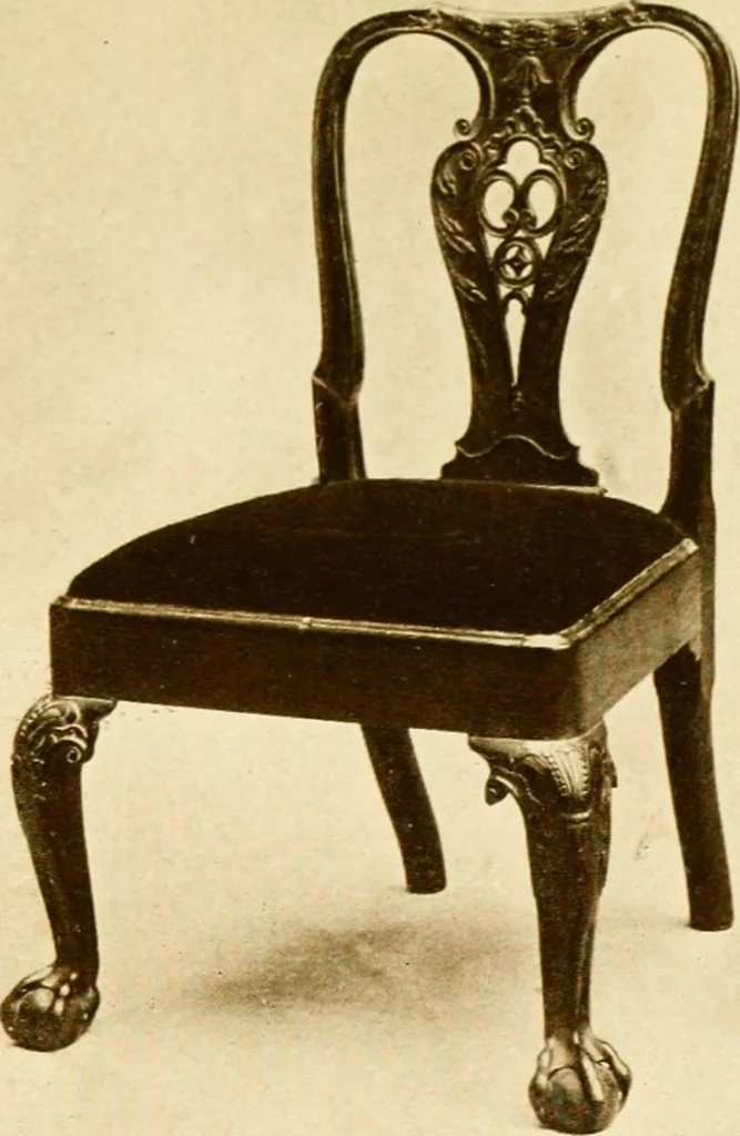 An illustration from The practical book of period furniture, treating of furniture of the English, American colonial and post-colonial and principal French periods, 1914, leaf 178