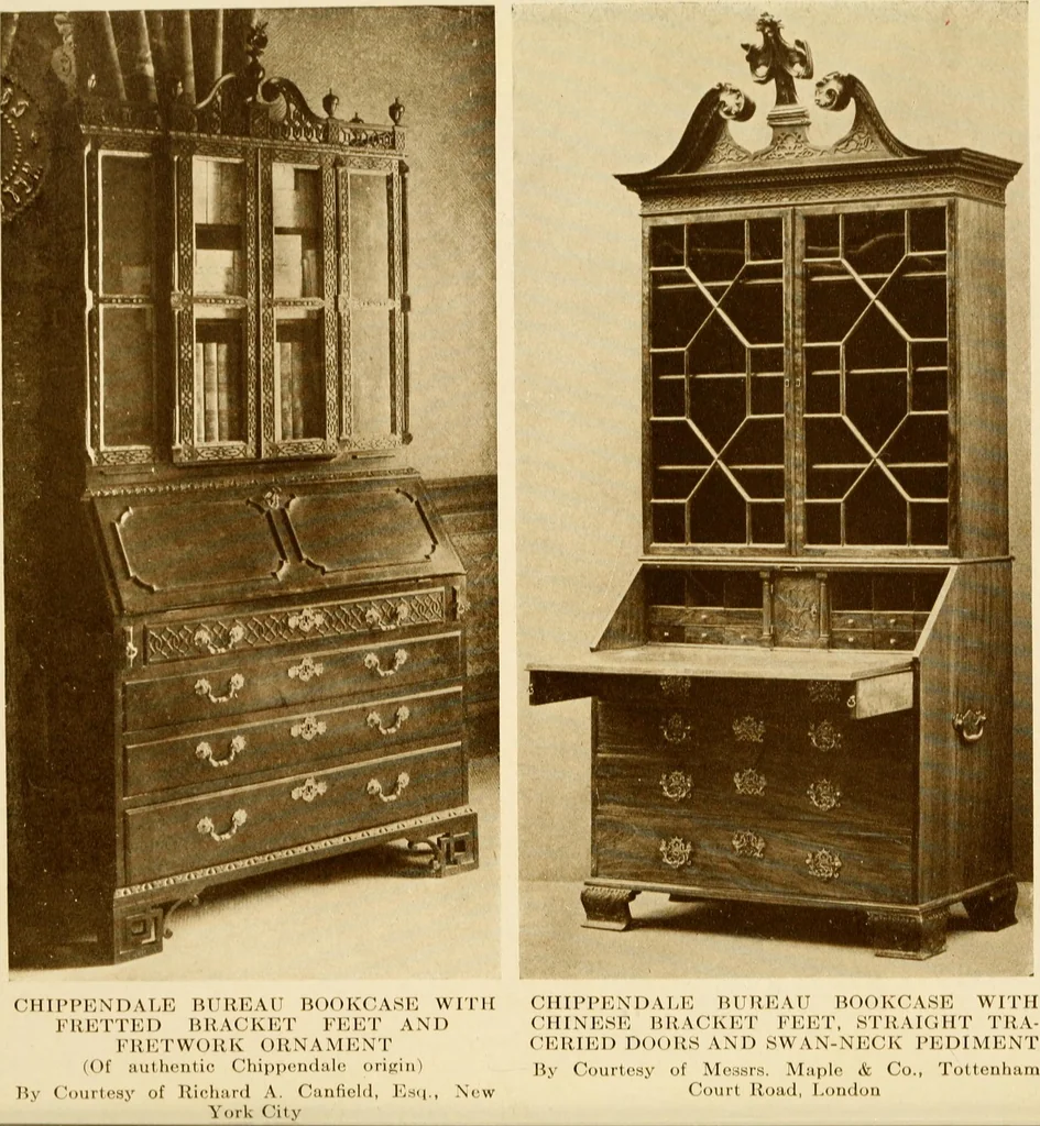 An illustration from The practical book of period furniture, treating of furniture of the English, American colonial and post-colonial and principal French periods, 1914, leaf 214