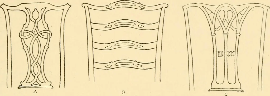 An illustration from The practical book of period furniture, treating of furniture of the English, American colonial and post-colonial and principal French periods, 1914, leaf 218