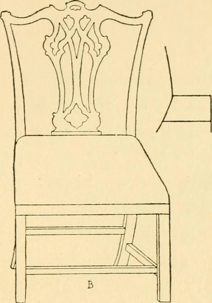 An illustration from The practical book of period furniture, treating of furniture of the English, American colonial and post-colonial and principal French periods, 1914, leaf 220