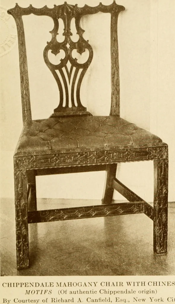 An illustration from The practical book of period furniture, treating of furniture of the English, American colonial and post-colonial and principal French periods, 1914, leaf 222