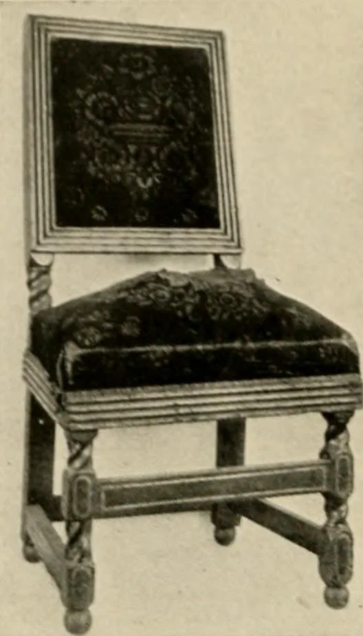 An illustration from The practical book of period furniture, treating of furniture of the English, American colonial and post-colonial and principal French periods, 1914, leaf 25