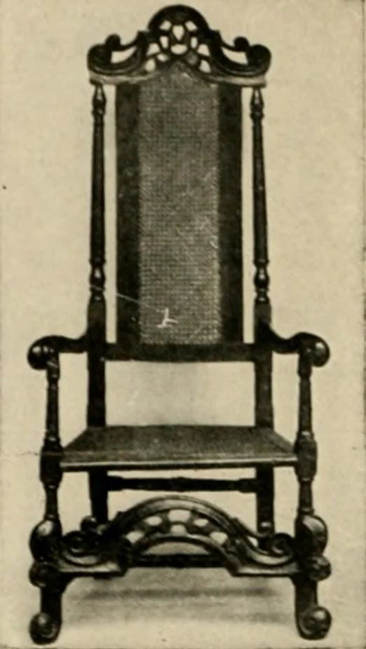 An illustration from The practical book of period furniture, treating of furniture of the English, American colonial and post-colonial and principal French periods, 1914, leaf 25