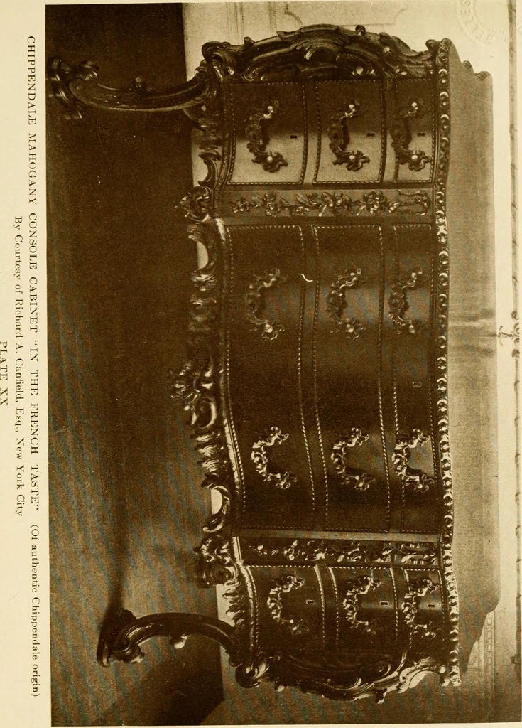 An illustration from The practical book of period furniture, treating of furniture of the English, American colonial and post-colonial and principal French periods, 1914, leaf 250