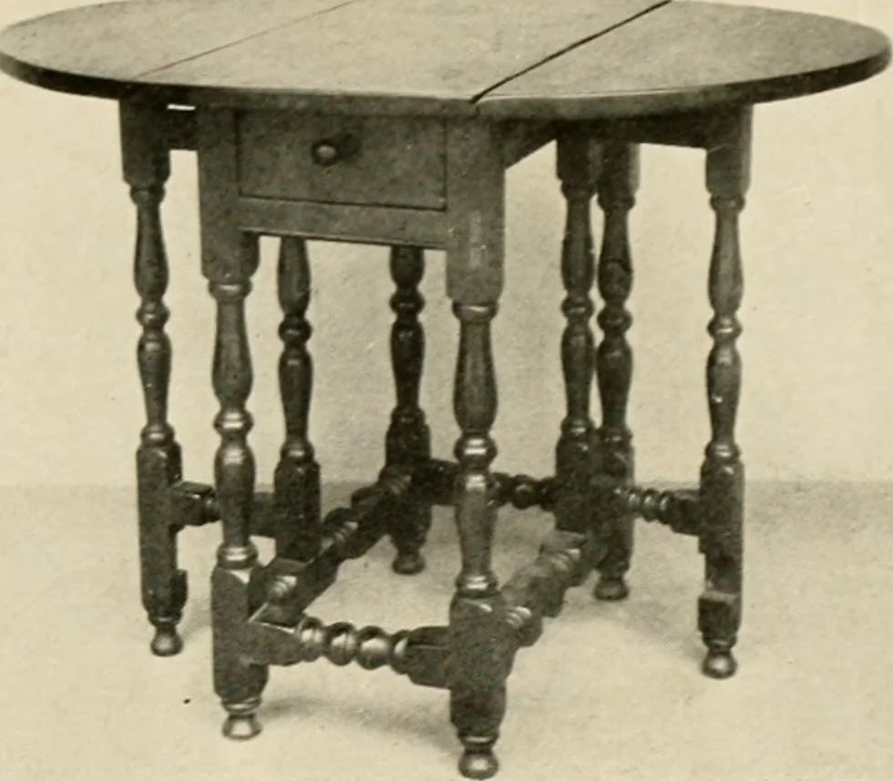 An illustration from The practical book of period furniture, treating of furniture of the English, American colonial and post-colonial and principal French periods, 1914, leaf 26