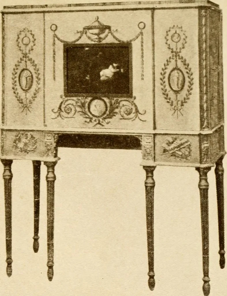 An illustration from The practical book of period furniture, treating of furniture of the English, American colonial and post-colonial and principal French periods, 1914, leaf 264