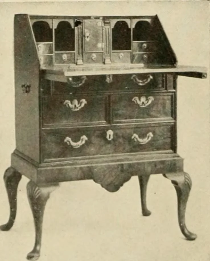 An illustration from The practical book of period furniture, treating of furniture of the English, American colonial and post-colonial and principal French periods, 1914, leaf 29