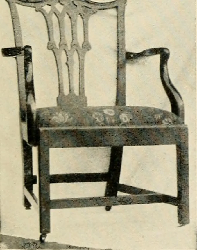 An illustration from The practical book of period furniture, treating of furniture of the English, American colonial and post-colonial and principal French periods, 1914, leaf 30