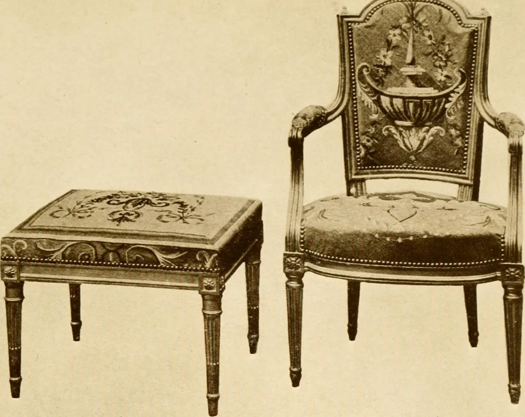 An illustration from The practical book of period furniture, treating of furniture of the English, American colonial and post-colonial and principal French periods, 1914, leaf 314