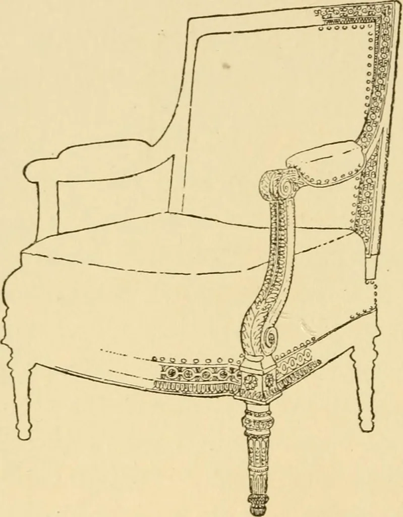 An illustration from The practical book of period furniture, treating of furniture of the English, American colonial and post-colonial and principal French periods, 1914, leaf 317