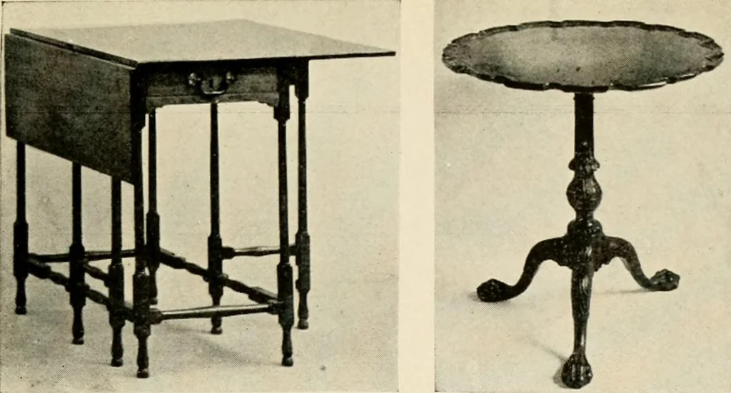 An illustration from The practical book of period furniture, treating of furniture of the English, American colonial and post-colonial and principal French periods, 1914, leaf 32