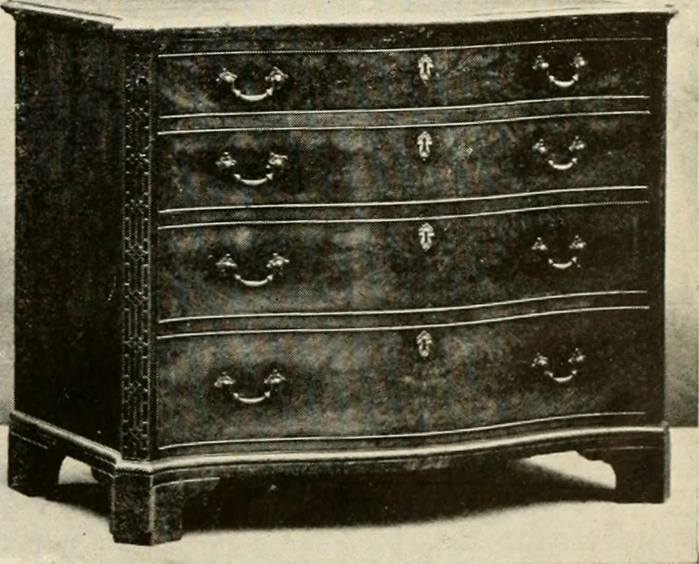 An illustration from The practical book of period furniture, treating of furniture of the English, American colonial and post-colonial and principal French periods, 1914, leaf 32