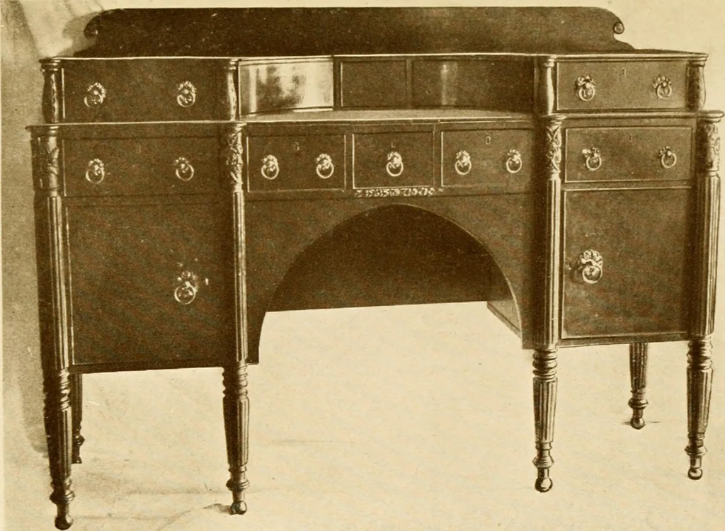 An illustration from The practical book of period furniture, treating of furniture of the English, American colonial and post-colonial and principal French periods, 1914, leaf 328