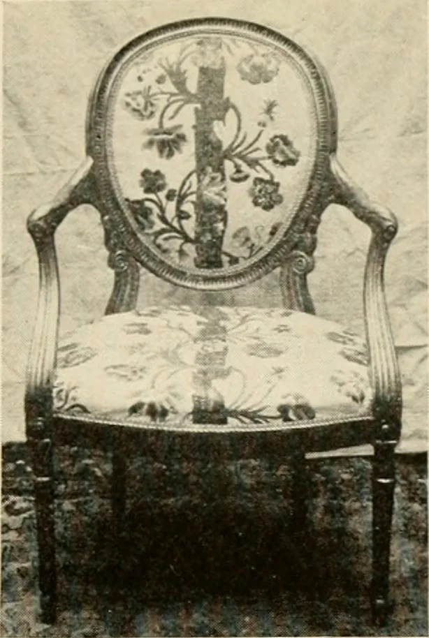 An illustration from The practical book of period furniture, treating of furniture of the English, American colonial and post-colonial and principal French periods, 1914, leaf 34