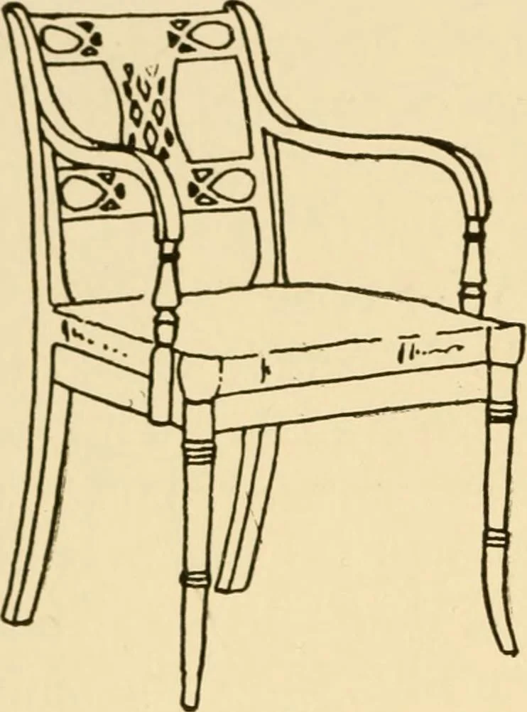 An illustration from The practical book of period furniture, treating of furniture of the English, American colonial and post-colonial and principal French periods, 1914, leaf 343