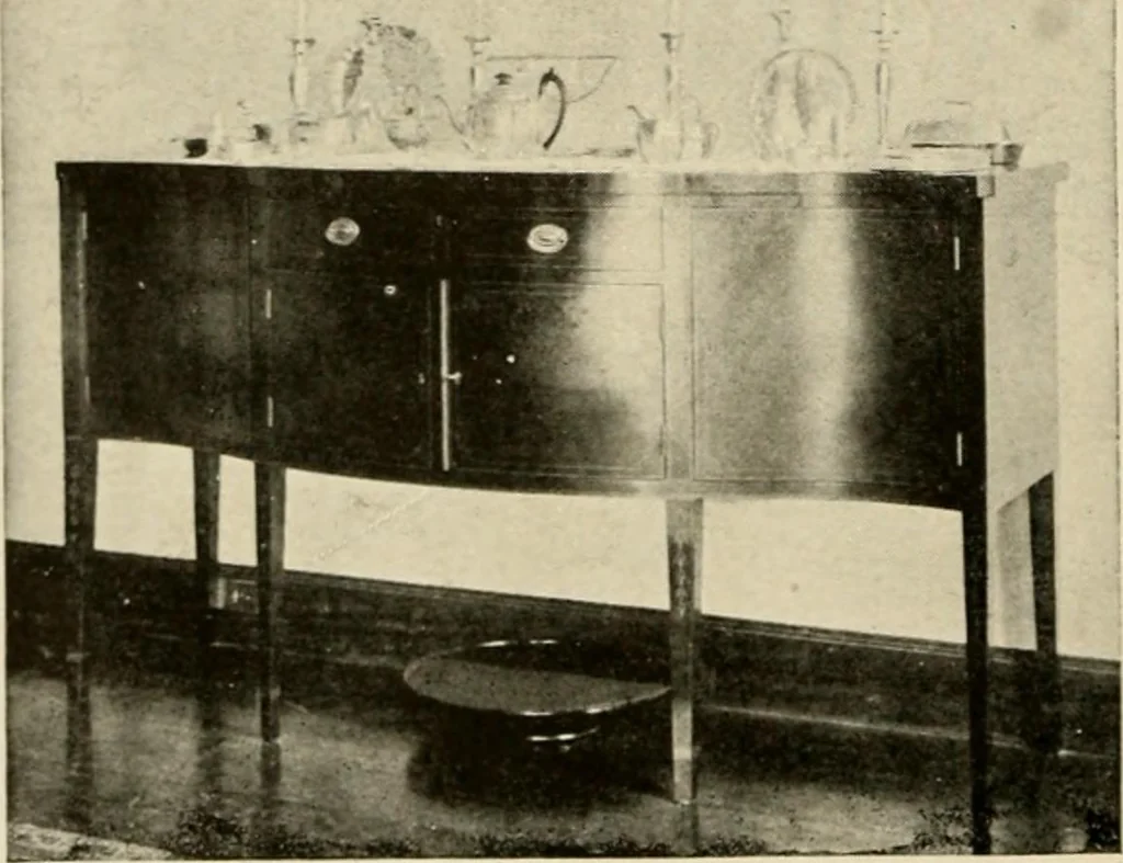An illustration from The practical book of period furniture, treating of furniture of the English, American colonial and post-colonial and principal French periods, 1914, leaf 35